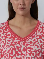 JACQUARD PULLOVER Leo coral - S