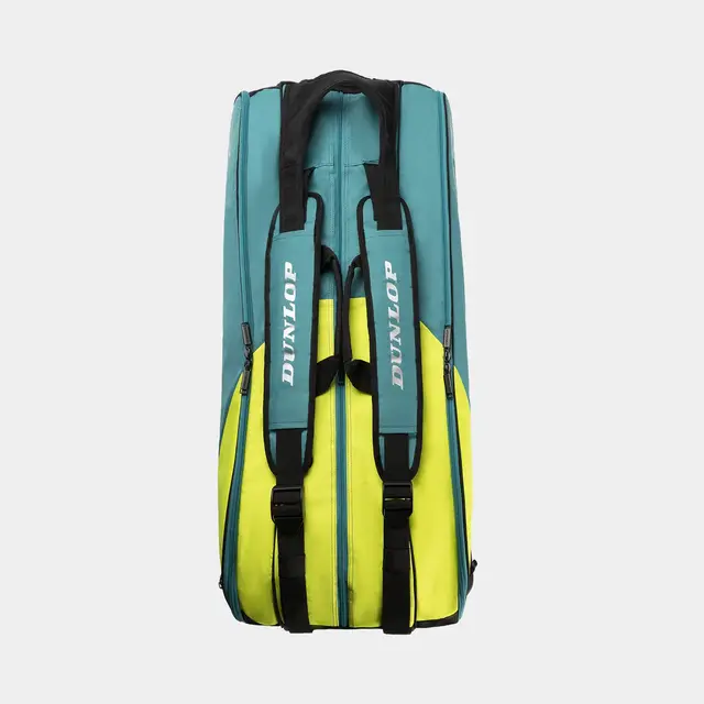 Dunlop SX-Performance 12 Racket Bag Teal/Black/Yellow 