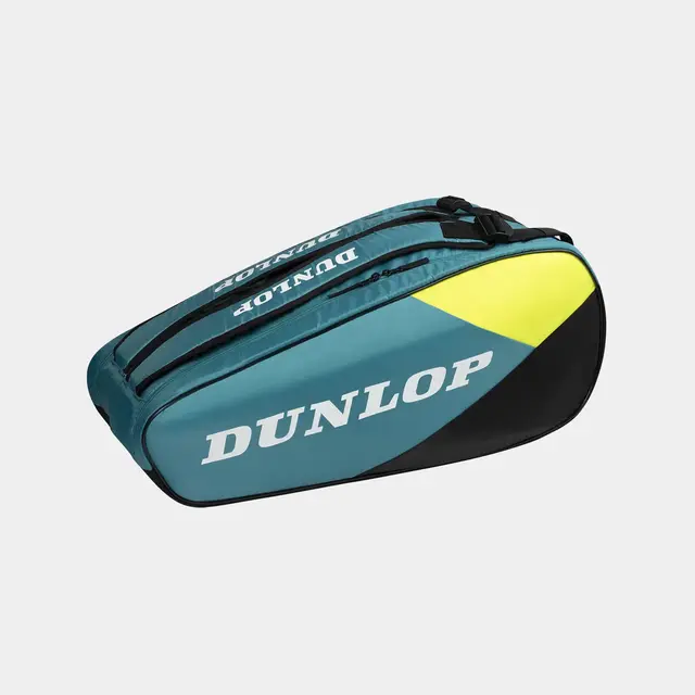 Dunlop SX-CLUB 10 Racket Bag Teal/Black/Yellow 