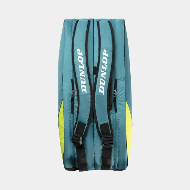 Dunlop SX-CLUB 10 Racket Bag Teal/Black/Yellow 