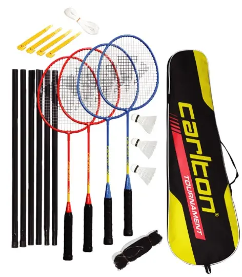 Carlton TOURNAMENT 4 PLAYER SET BLACK / RED + BLACK / BLUE 