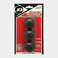 Dunlop PROGRESS 3 BALL BLISTER BLACK (SINGLE RED DOT)