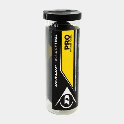 Dunlop PRO 3 BALL TUBE BLACK (DOUBLE YELLOW DOT) 