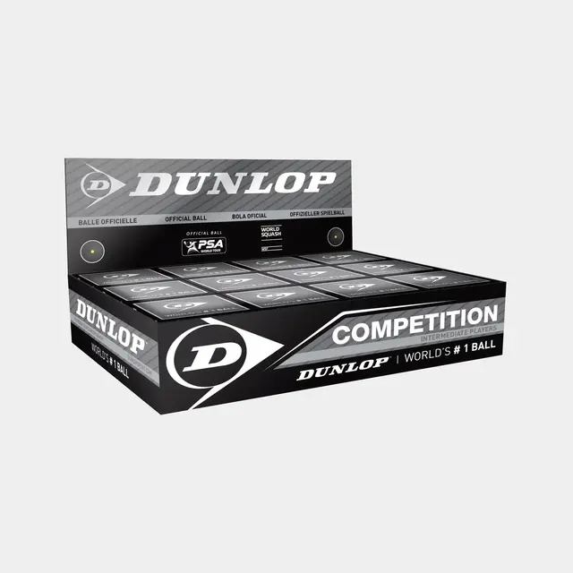 Dunlop COMPETITION - 12 Pack BLACK (SINGLE GREY DOT) 