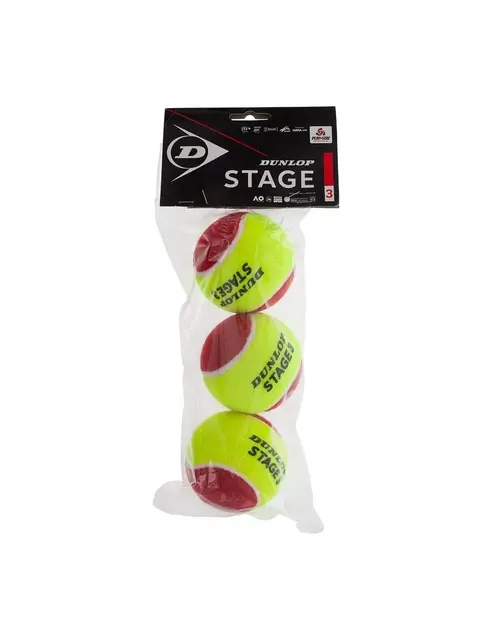 DUNLOP STAGE 3 RED 3POLYBAG 