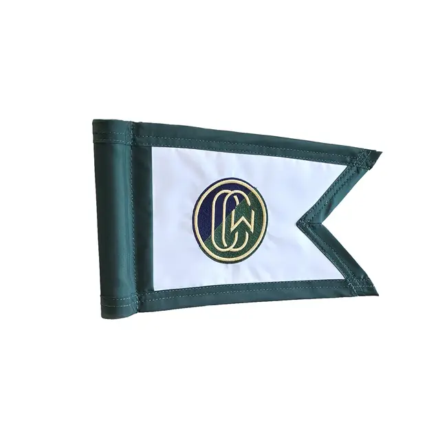 Flagg med logo til puttinggreen Brodert - Tosidig 