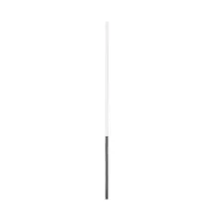 Flaggstång 13mm 7 fot (213 cm) Hvit med ett Svart felt