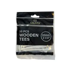 Olyo 3 ¼” white tees 20 pcs 83 mm White wooden tees