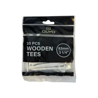 Olyo 3 ¼” white tees 20 pcs 83 mm White wooden tees