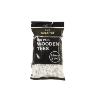 Olyo 3 ¼” white tees 100 pcs 83 mm White wooden tees