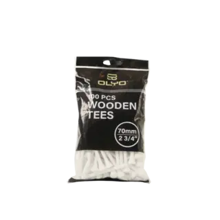 Olyo 2 ¾” white tees 100 pcs 70 mm White wooden tees