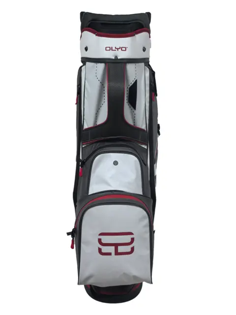 Olyo Hydro Lite 9" cart bag Charcoal/White/Red 