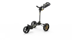 Powakaddy DLX-Lite FF Push Cart Gunmetal/Yellow