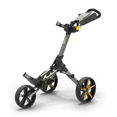Powakaddy Micra Push Cart Gunmetal/Yellow